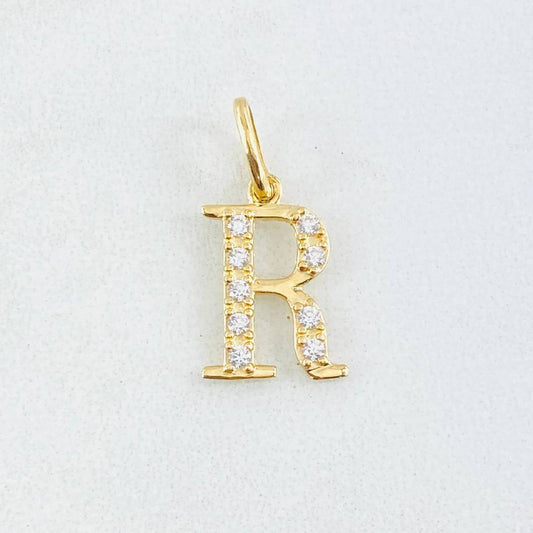 Dije Letra R 0.85gr / 1.9cm / Oro Amarillo 18K ©