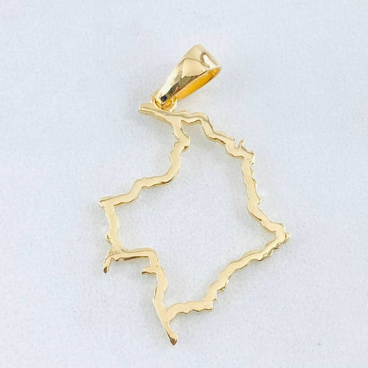 Dije Mapa Colombia 1.9gr / 3.5cm / Oro Amarillo 18K *