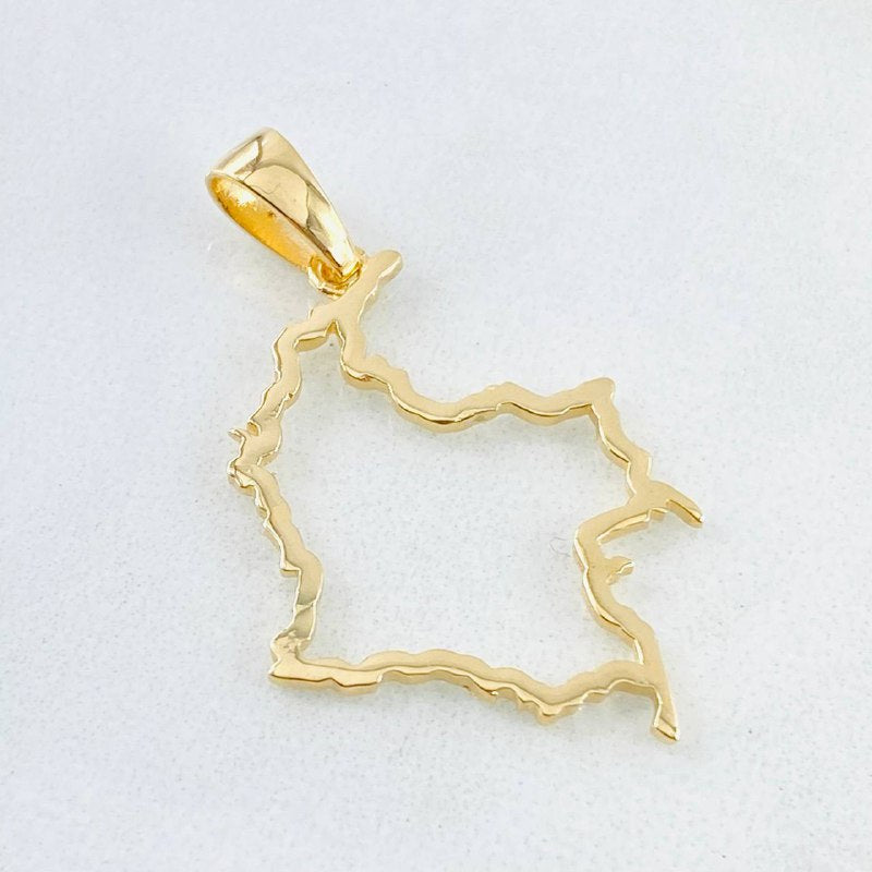 Dije Mapa Colombia 1.65 g / 3.4 cm Oro Amarillo 18K