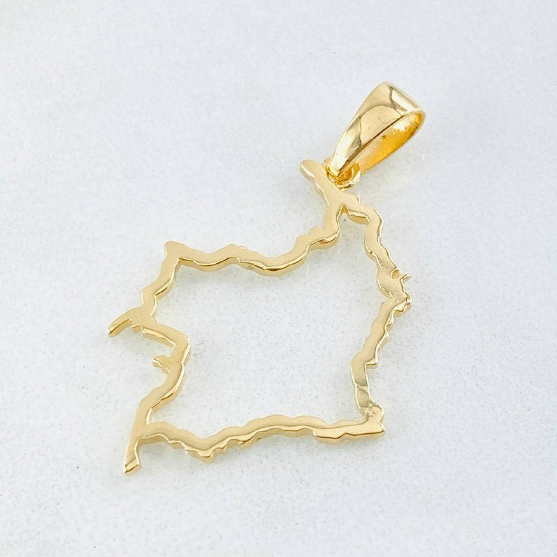 Dije Mapa Colombia 1.9gr / 3.5cm / Oro Amarillo 18K
