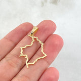 Dije Mapa Colombia 1.9gr / 3.5cm / Oro Amarillo 18K