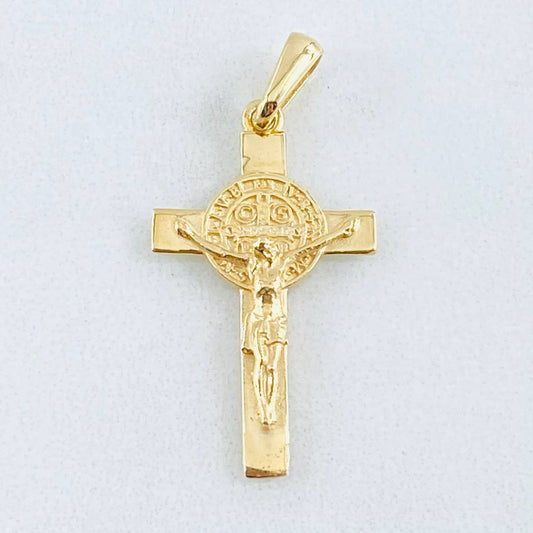 Dije Cruz San Benito 1.9gr / 3cm / Oro Amarillo 18K