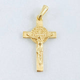Dije Cruz San Benito 2.05gr / 3.3cm / Oro Amarillo 18K