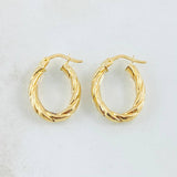 Candongas Mary Ovalada 2gr / 2.2cm / Oro Amarillo 18K