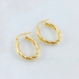Candongas Mary Ovalada 2gr / 2.2cm / Oro Amarillo 18K