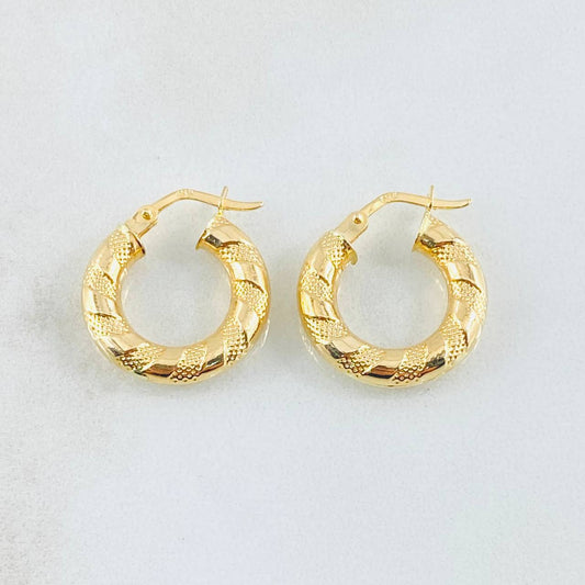 Candongas Noel 2.15gr / 2cm / Oro Amarillo 18K ©