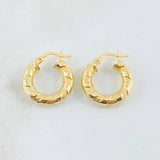 Candongas Noel 2.25gr / 2cm / Oro Amarillo 18K