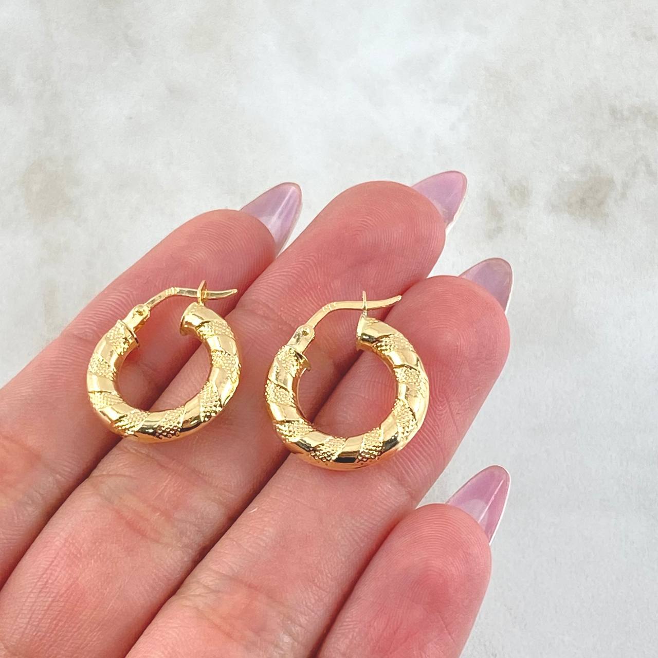 Candongas Noel 2.2gr / 2cm / Oro Amarillo 18K