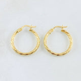 Candongas Mary 1.7gr / 2.2cm / Oro Amarillo 18K *
