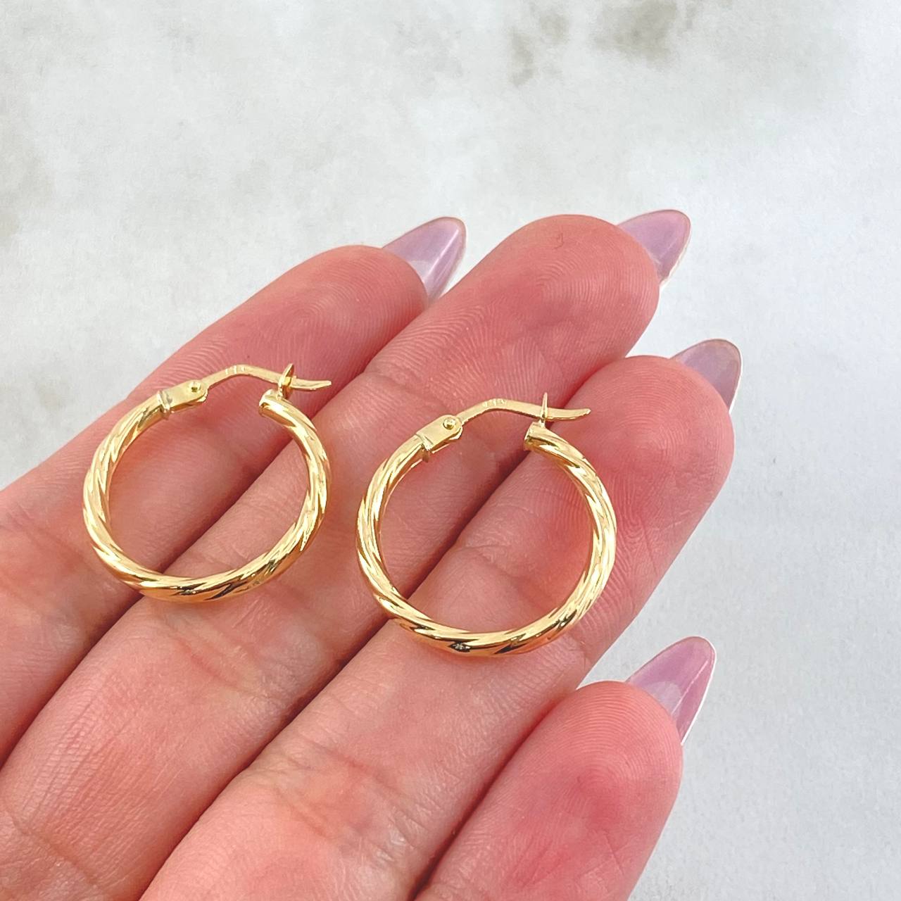 Candongas Mary 1.7gr / 2.2cm / Oro Amarillo 18K *