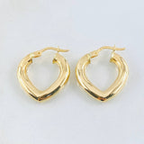 Candongas Corazon 2.45gr / 2.1cm / Oro Amarillo 18K