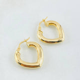 Candongas Corazon 2.4gr / 2.1cm / Oro Amarillo 18K *