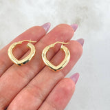 Candongas Corazon 2.45gr / 2.1cm / Oro Amarillo 18K