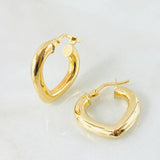 Candongas Corazon 2.4gr / 2.1cm / Oro Amarillo 18K *