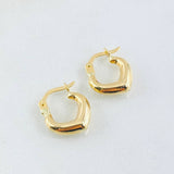 Candongas Corazon 1.05gr / 1.5cm / Oro Amarillo 18K