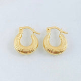 Candongas Meza Punteada 1.15gr / 1.5cm / Oro Amarillo 18K *