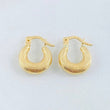Candongas Meza Punteada 1.15gr / 1.5cm / Oro Amarillo 18K *