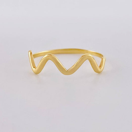 Anillo Zig-zag Parcial 1.1g / T7 1/2 Oro Amarillo 18K