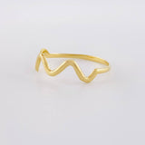 Anillo Zig-zag Parcial 1.05g / T8 1/2 Oro Amarillo 18K