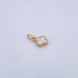 Dije Trebol 1gr / 1.7cm / Nacar Blanco Oro Amarillo 18K &