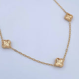 Cadena Aro Seguido Trebol 8.2gr / 51.3cm / 1.6mm Diamantado Oro Amarillo Nac.Esp. 18K &