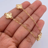 Cadena Aro Seguido Trebol 8.2gr / 51.3cm / 1.6mm Diamantado Oro Amarillo Nac.Esp. 18K &