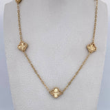 Cadena Aro Seguido Trebol 8.2gr / 51.3cm / 1.6mm Diamantado Oro Amarillo Nac.Esp. 18K &