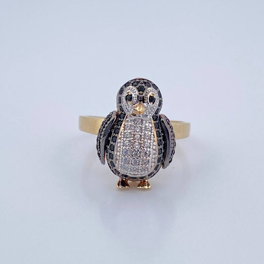 Anillo Pingüino 4.2gr / T6 / Oro 18K $