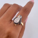 Anillo Pingüino 4.2gr / T6 / Oro 18K $