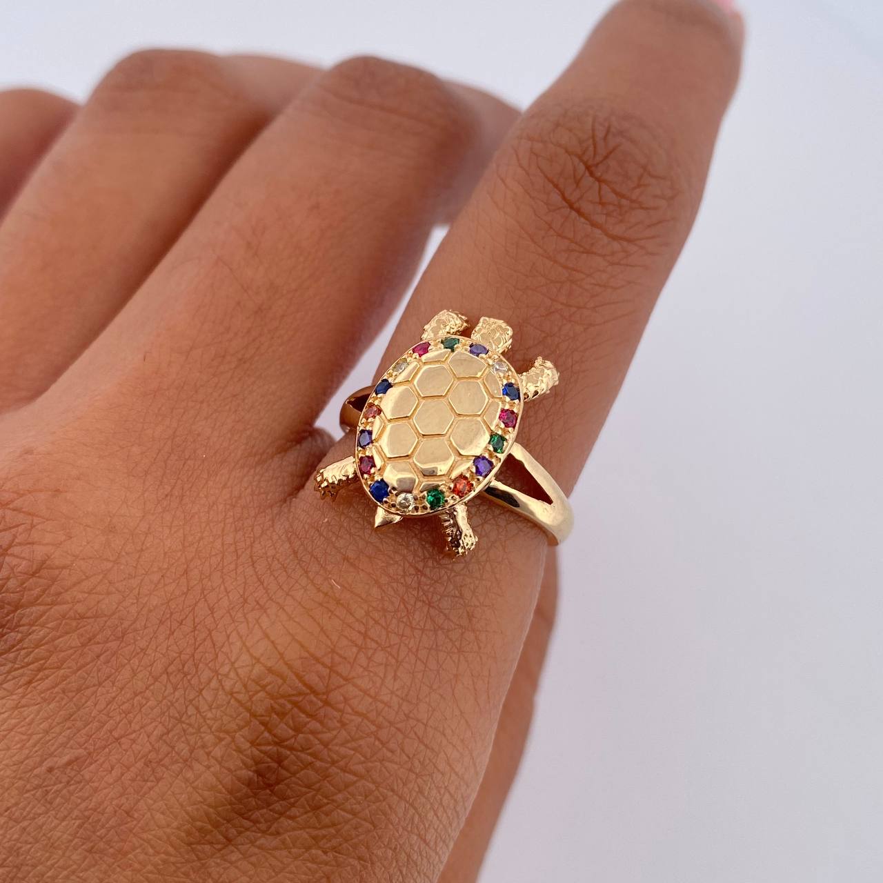 Anillo Tortuga 4.5gr / T5 1/4 / Oro 18K $