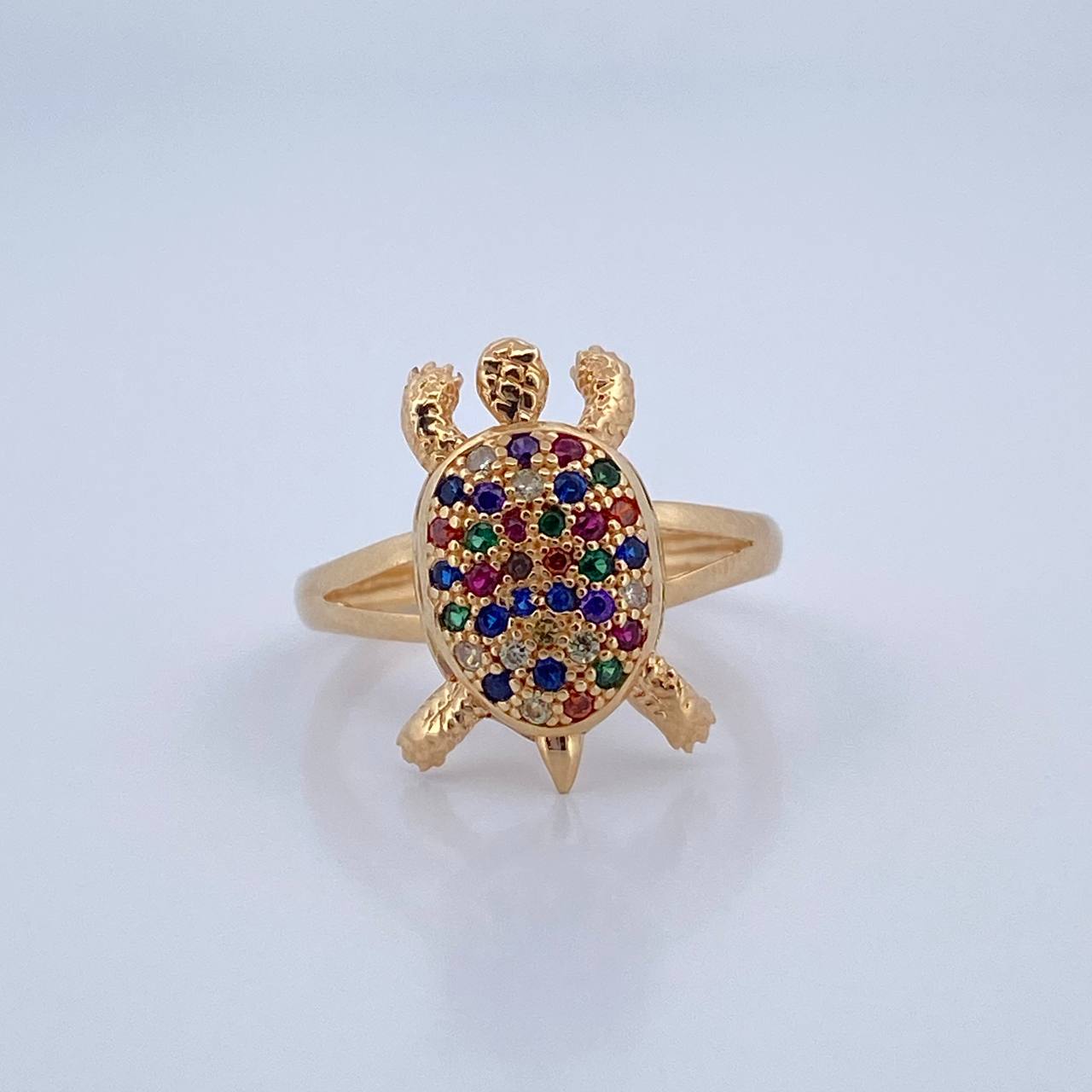 Anillo Tortuga 4.35gr / T6 3/4 / Oro 18K $