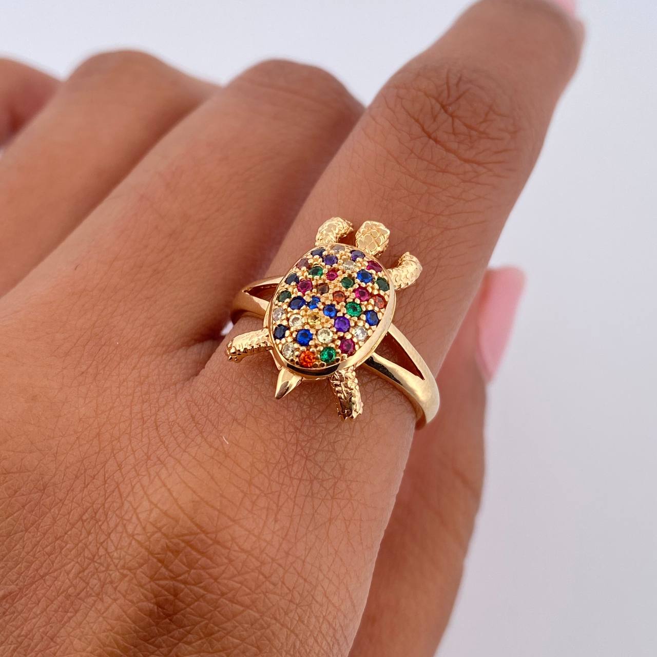 Anillo Tortuga 4.35gr / T6 3/4 / Oro 18K $