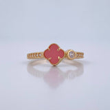 Anillo Trebol 1.95gr / T6 1/4 / Oro 18K $