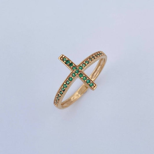 Anillo Cruz 1.75gr / T7 1/4 / Oro 18K $