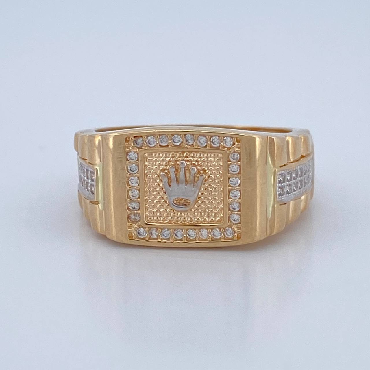 Anillo Sello Corona RX 7.45gr / T10 / Oro 18K $