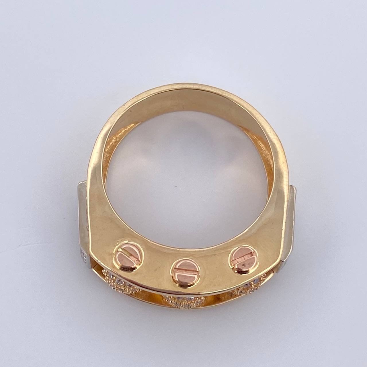 Anillo Bolas De Fuego 11.85gr / T9 3/4 / Oro 18K $