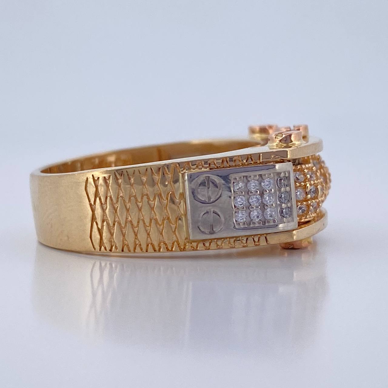 Anillo Bolas De Fuego 11.85gr / T9 3/4 / Oro 18K $