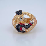 Anillo Pato Inspirado 10.2gr / T10 1/4 / Oro 18K $