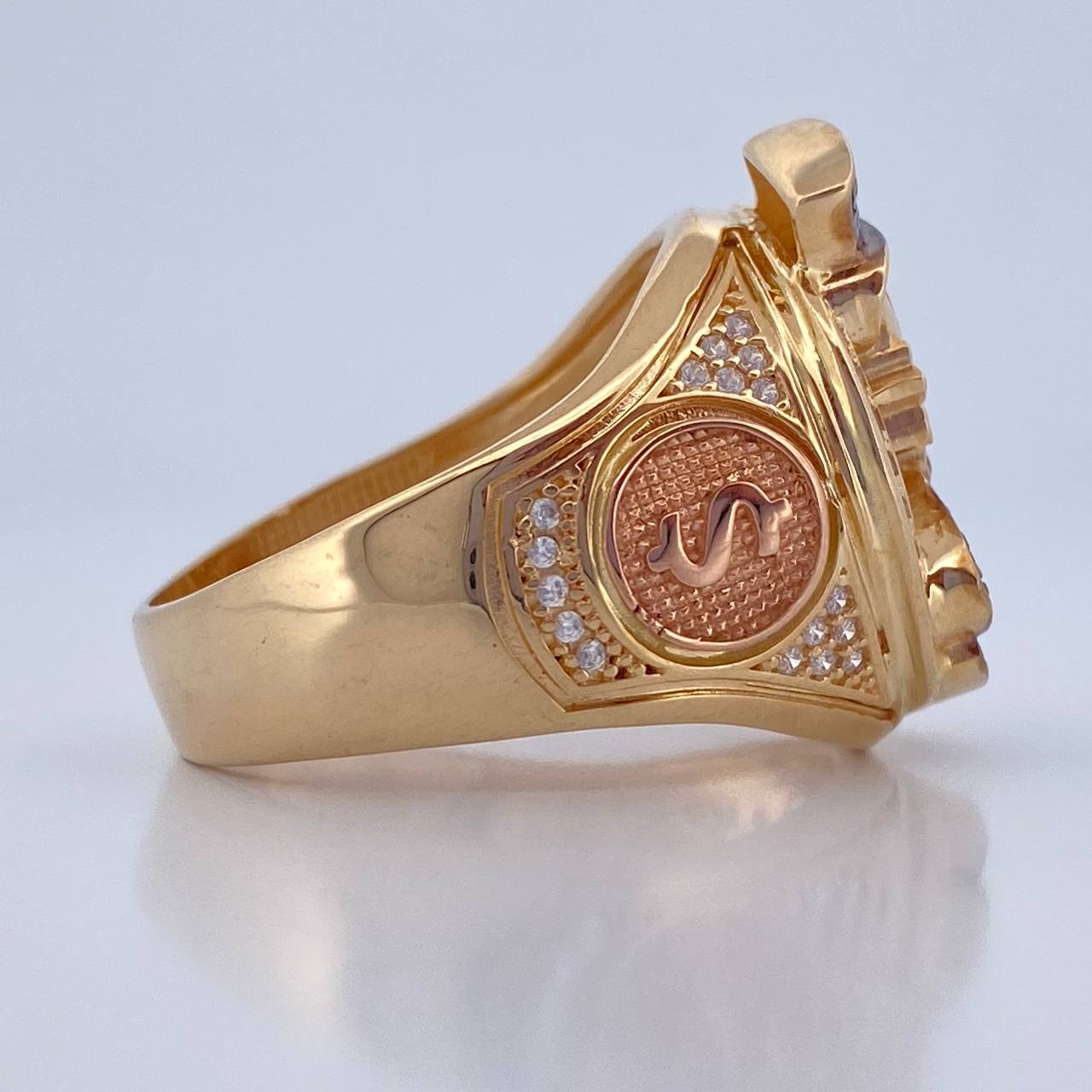 Anillo Pato Inspirado 10.2gr / T10 1/4 / Oro 18K $