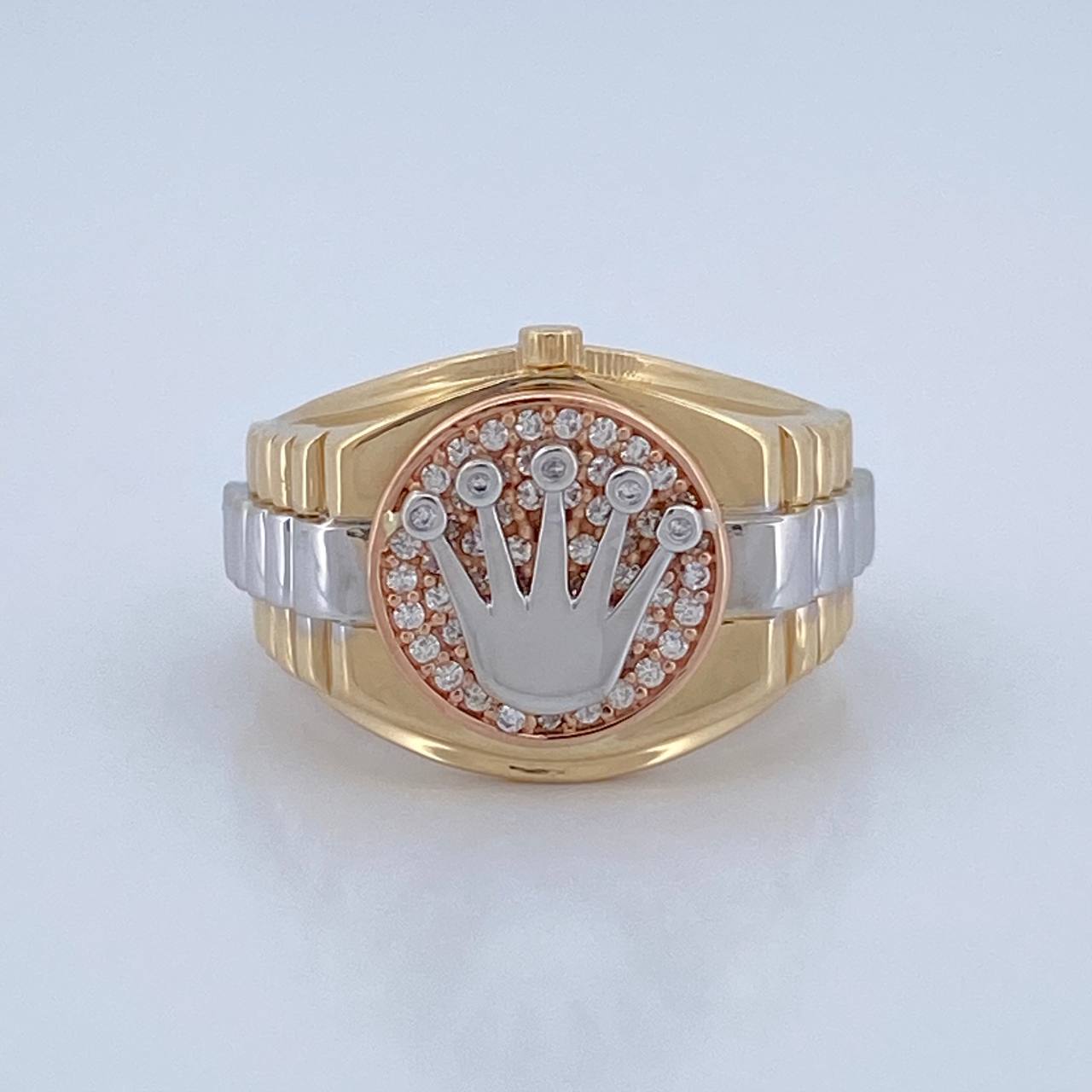 Anillo Correa Corona RX 6.85gr / T8 3/4 / Oro 18K $