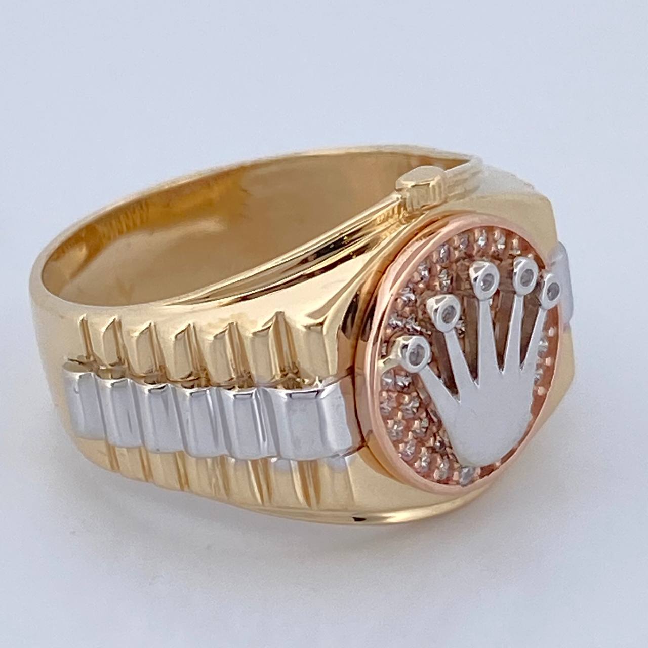 Anillo Correa Corona RX 6.85gr / T8 3/4 / Oro 18K $