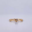 Anillo Corazon Linea De Vida 1.3gr / T7 / Circon Blanco Oro Amarillo 18K &