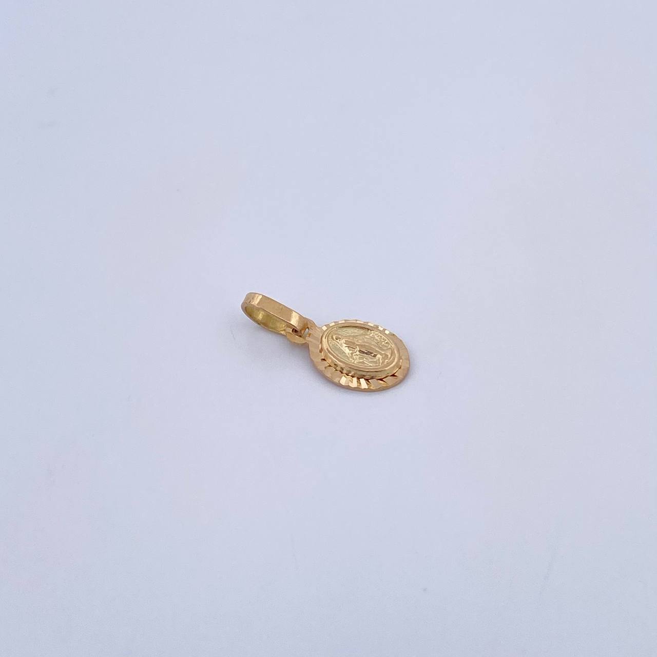 Dije Virgen Milagrosa 0.6gr / 1.4cm / Diamantado Oro Amarillo 18K &