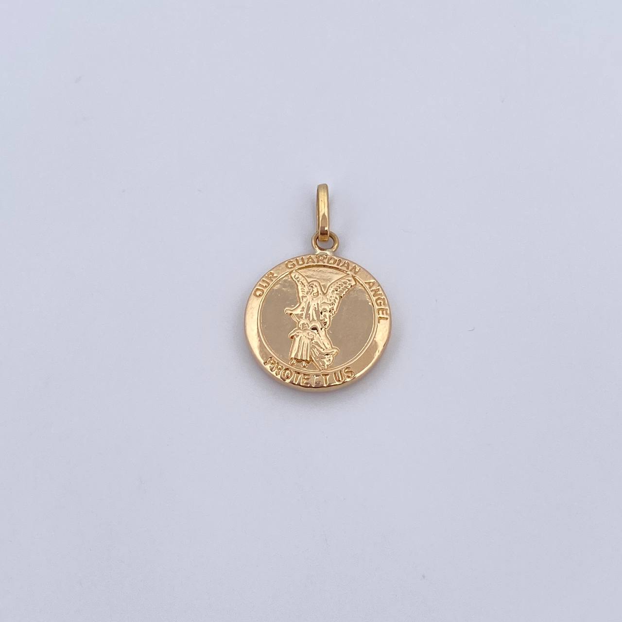 Dije Angel De La Guarda 1.2gr / 2.2cm / Troquelado Oro Amarillo 18K &