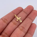 Dije Cruz Cristo 0.45gr / 1.6cm / Diamantado Oro Amarillo 18K &