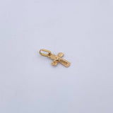Dije Cruz Cristo 0.45gr / 1.6cm / Diamantado Oro Amarillo 18K &