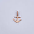 Dije Ancla 0.95gr / 2.1cm / Liso Oro Rosa 18K &