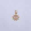 Dije Timon Ancla 1gr / 2cm / Circones Blancos Oro Amarillo 18K &