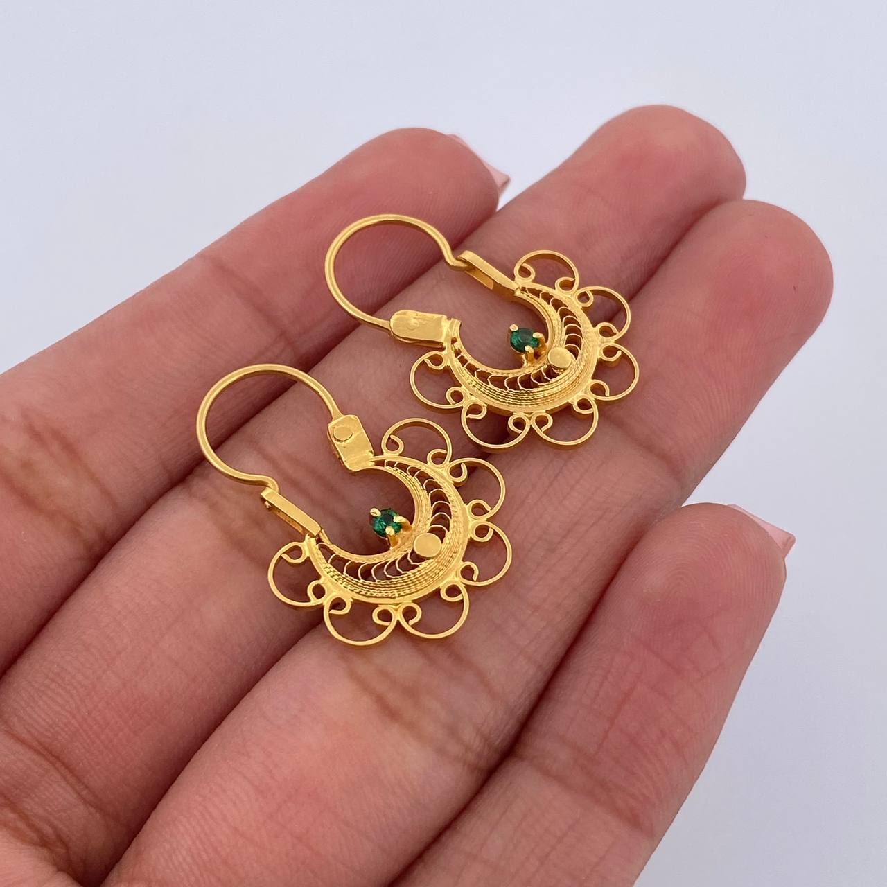 Candongas Reina 2,5gr, 18K Oro Nacional – Napoleone Joyas CO