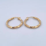 Candongas Tori 2.3gr / 2.7cm / Punteadas Oro Amarillo 18K &